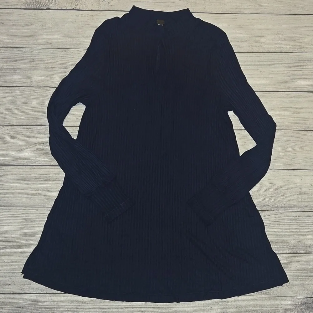 Free People Copa Banana Ribbed Keyhole Tunic Navy Size M NWT
